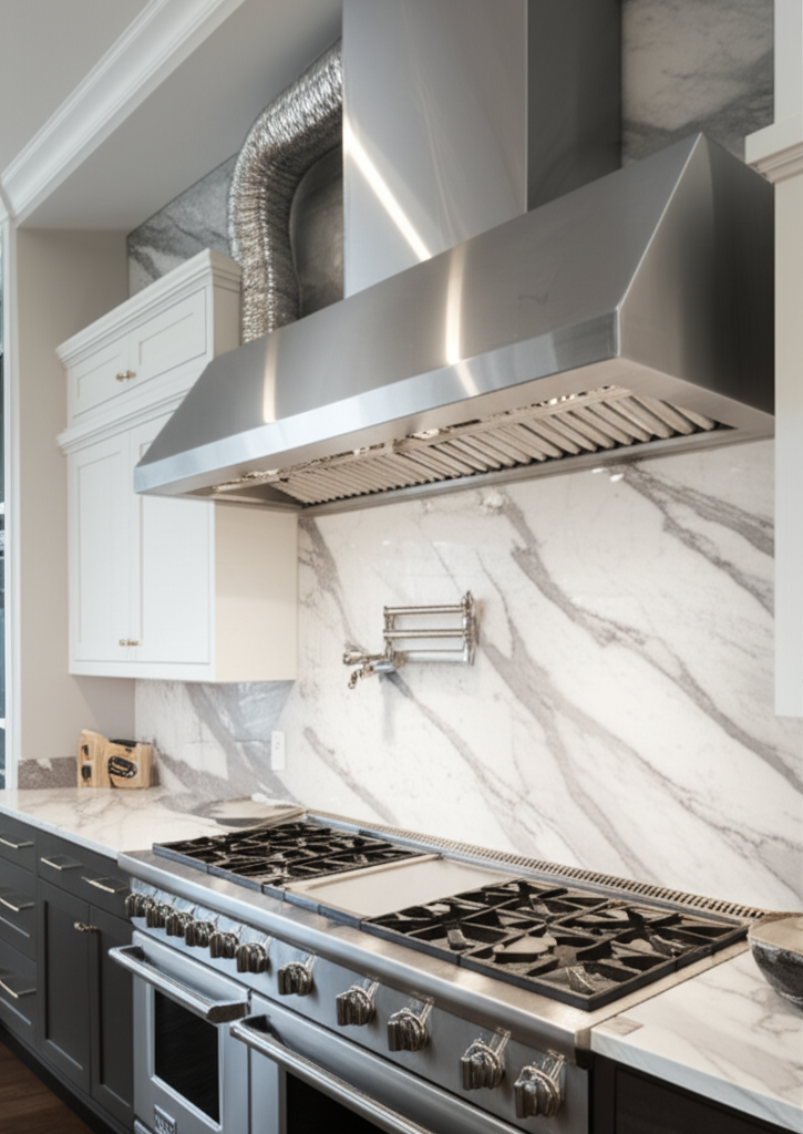 Professional range hood ventilation system